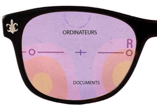Verres progressifs ordinateur sale